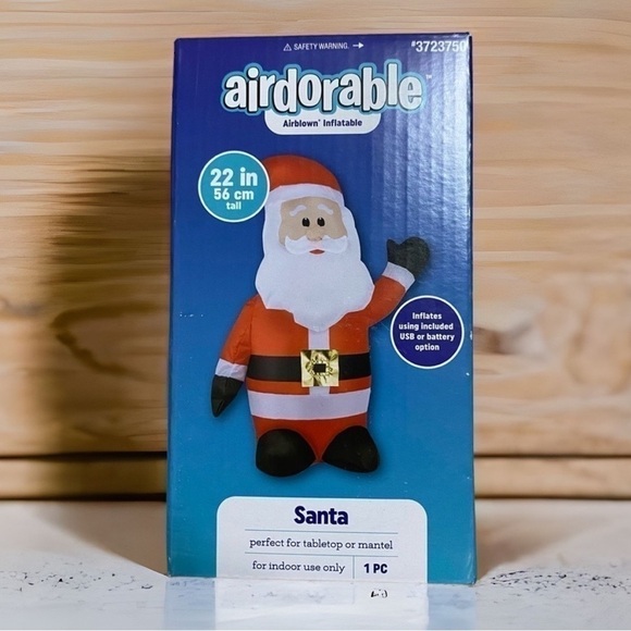 Airdorable Santa Inflatable 22” Battery Operated Indoors Christmas NEW Decor - Picture 1 of 4